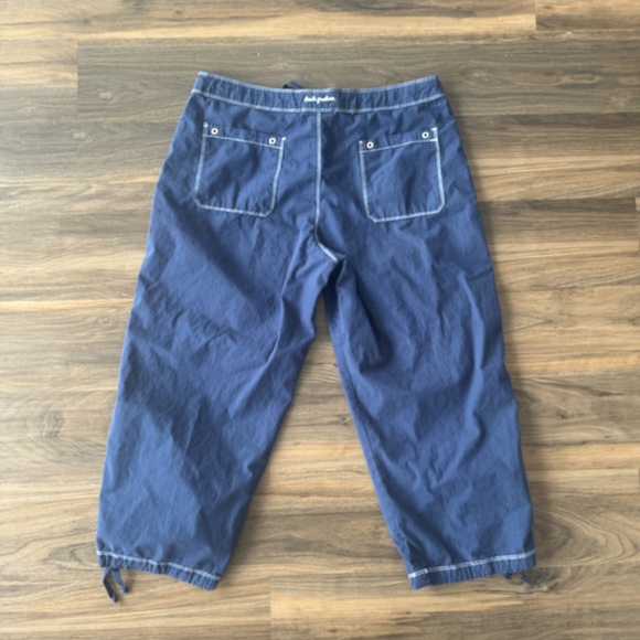 FRESH PRODUCE Women's Capri sz L Blue - Picture 2 of 4